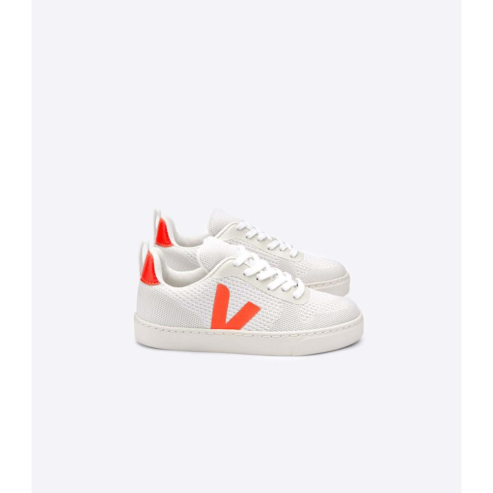 Veja V-10 MALHA BRANCO Joggesko Barn White/Orange | NO 841RVD